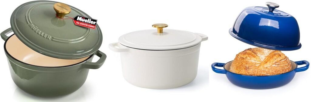 Size Dutch Oven For Sourdough Bread combined image