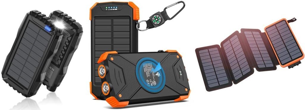 Solar Battery Charger For Backpacking combined image