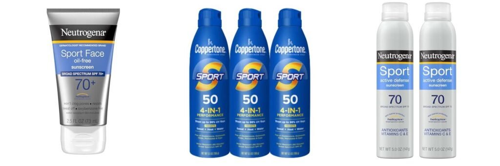 Sport Sunscreen combined image