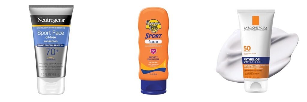 Sports Sunscreen For Face combined image