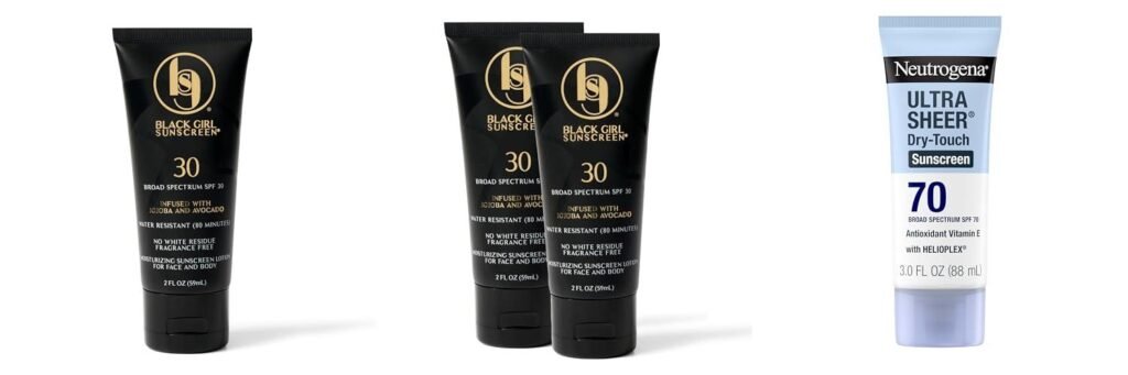 Sunscreen Black People combined image