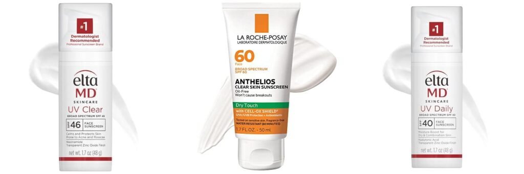 Sunscreen Dermatologist Recommended combined image
