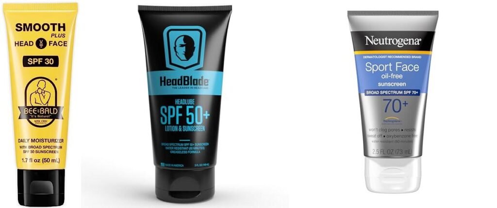 Sunscreen For Bald Head combined image