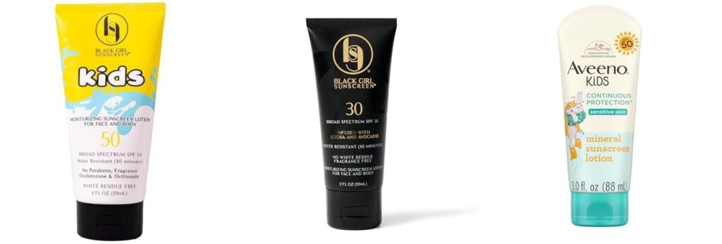 Sunscreen For Black Kids combined image
