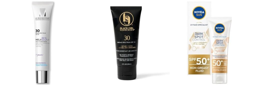 Sunscreen For Dark Spots combined image