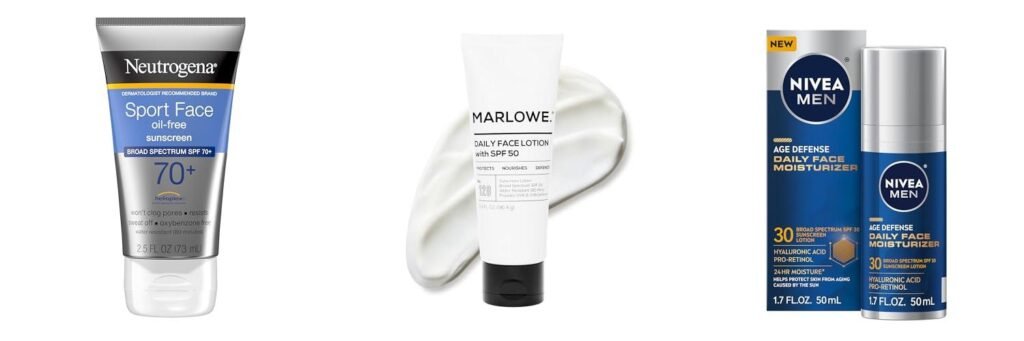 Sunscreen For Face Male combined image