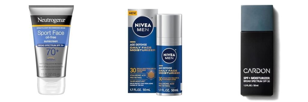 Sunscreen For MenS Face combined image