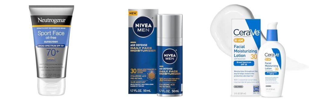 Sunscreen For Men Face combined image