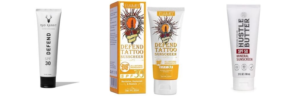 Sunscreen For New Tattoo combined image