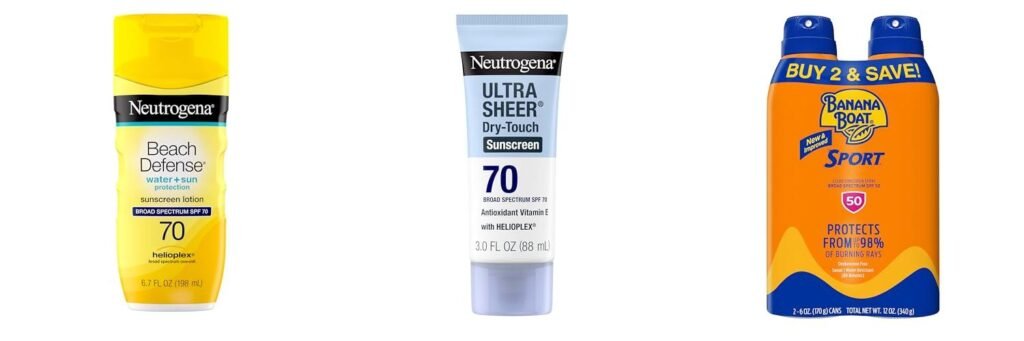 Sunscreen For Swimming combined image