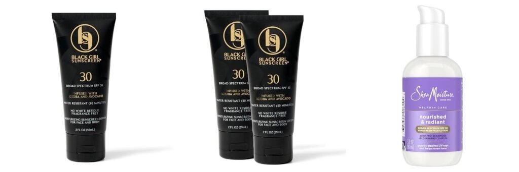 Sunscreen Lotion For African American Skin combined image