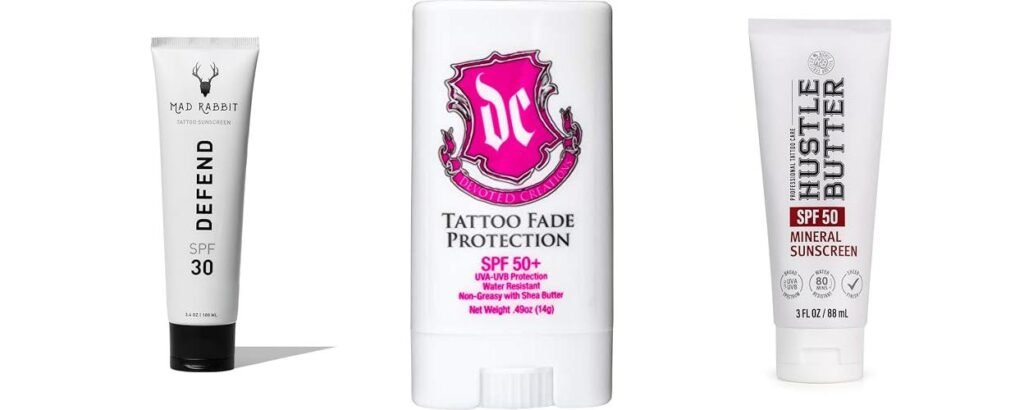 Sunscreen Tattoos combined image