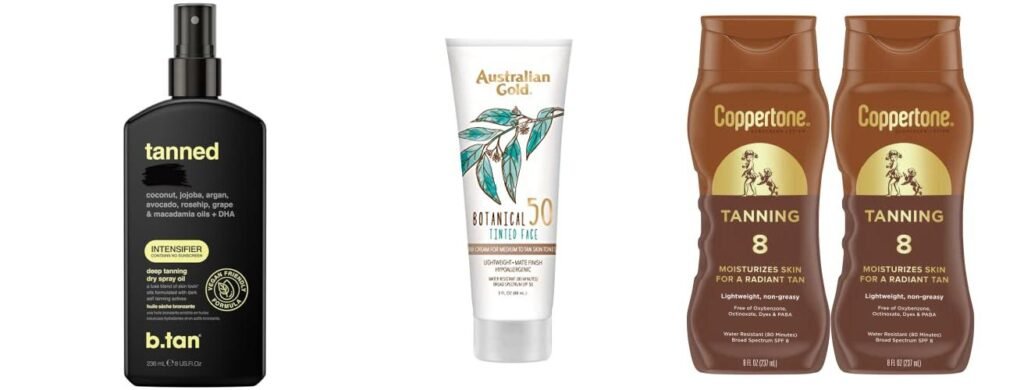 Sunscreen To Get Tan combined image