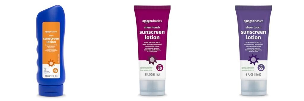 Sunscreens Without Benzene combined image