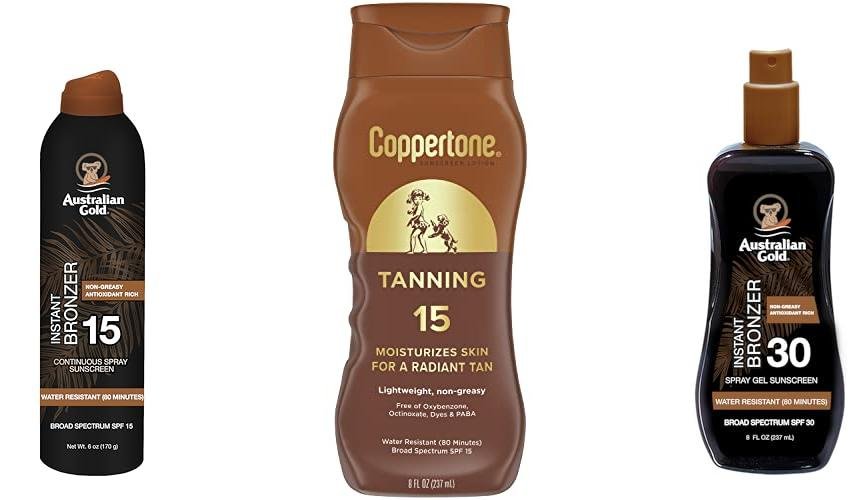 Tan Sunscreen combined image