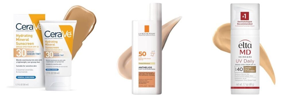 Tinted Facial Sunscreen combined image
