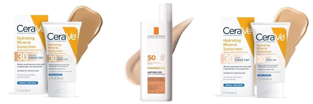 Tinted Mineral Sunscreen combined image