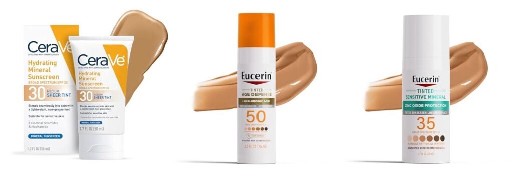 Tinted Sunscreen For Brown Skin combined image