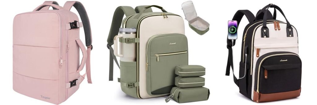 Travelling Backpack For Women combined image
