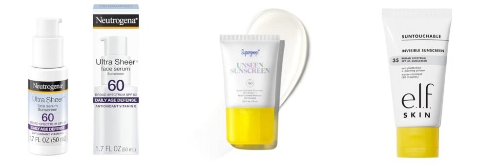 Under Makeup Sunscreen combined image