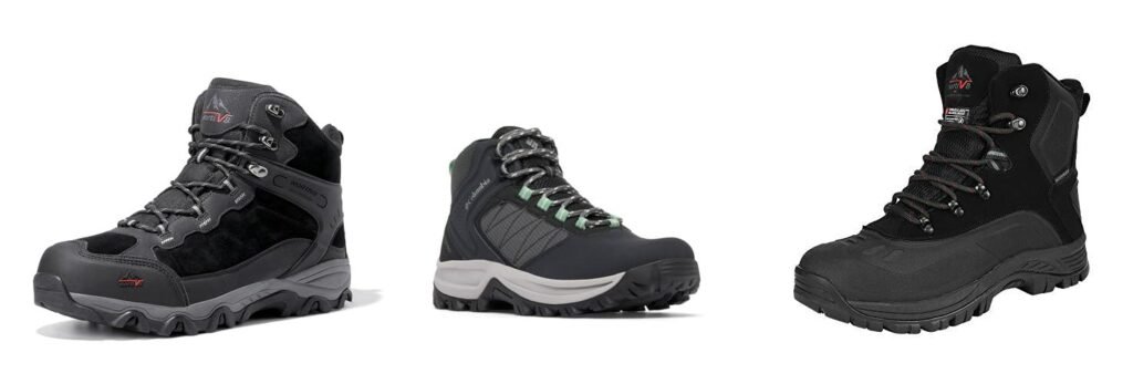 Waterproof Hiking Boots For Snow combined image