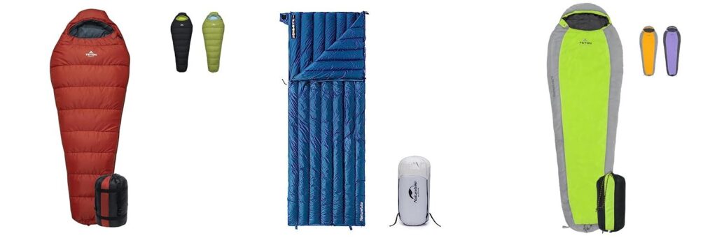 Budget Backpacking Sleeping Bag combined image