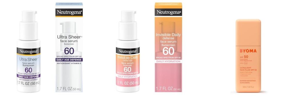 Face Sunscreen For Under Makeup combined image