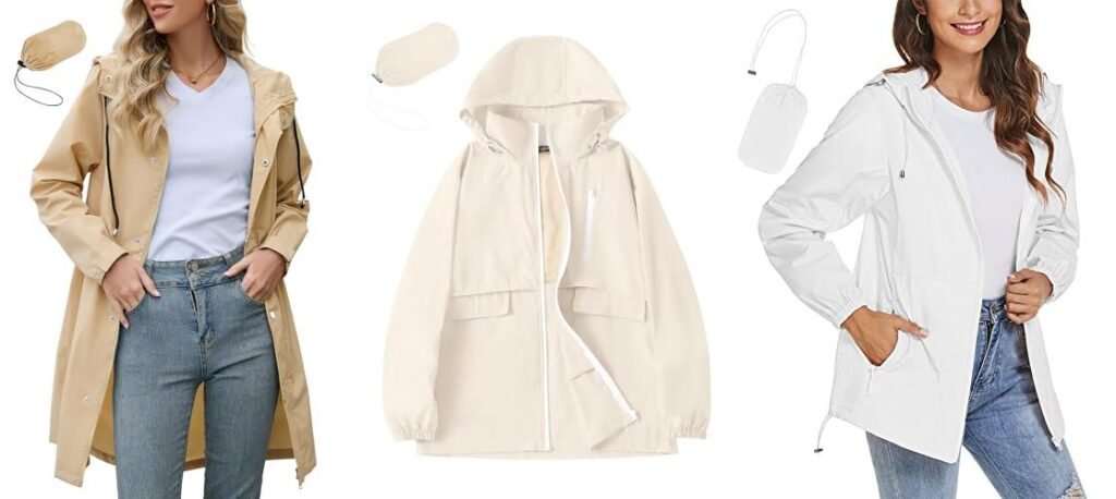 Lightweight Rain Jacket For Travel WomenS combined image