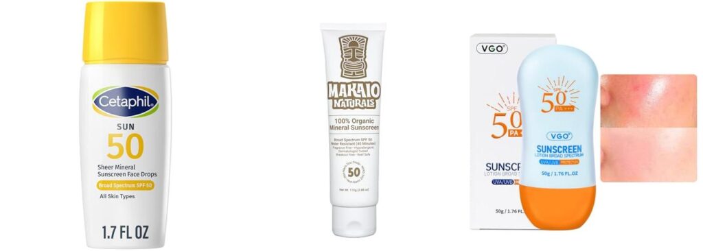 Mineral Sunscreen For Face No White Cast combined image