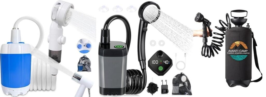 Portable Shower For Camping combined image