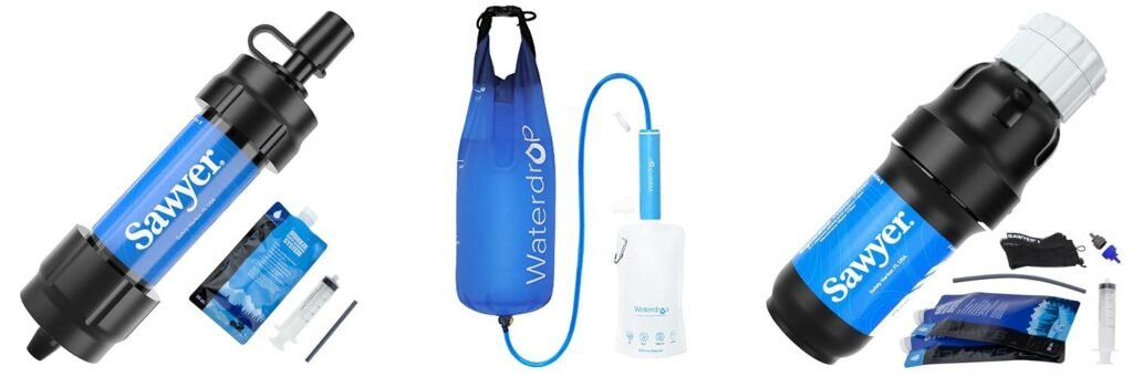 Water Filter Backpacking combined image