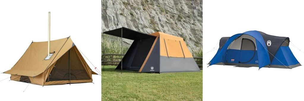 Winter Camping Tent combined image