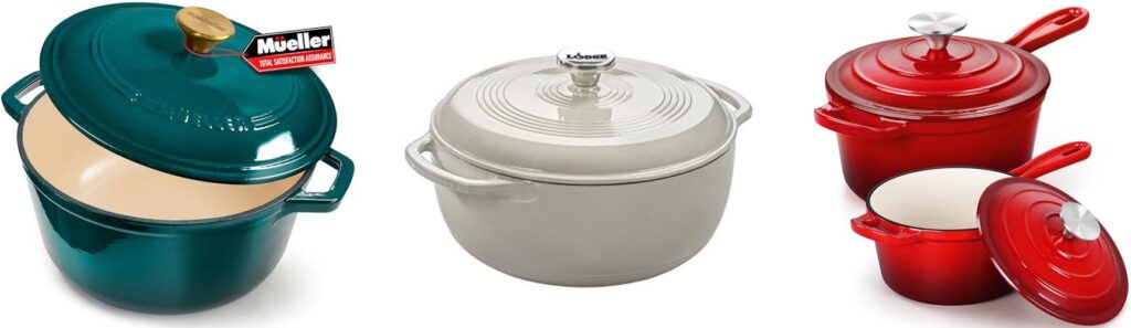 Enameled Cast Iron Dutch Oven combined image