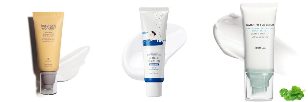 Kbeauty Sunscreen combined image