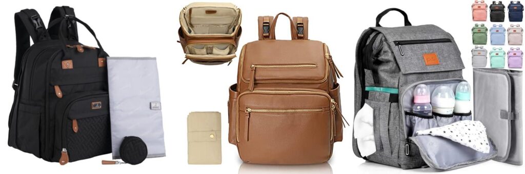 Large Diaper Bag Backpack combined image