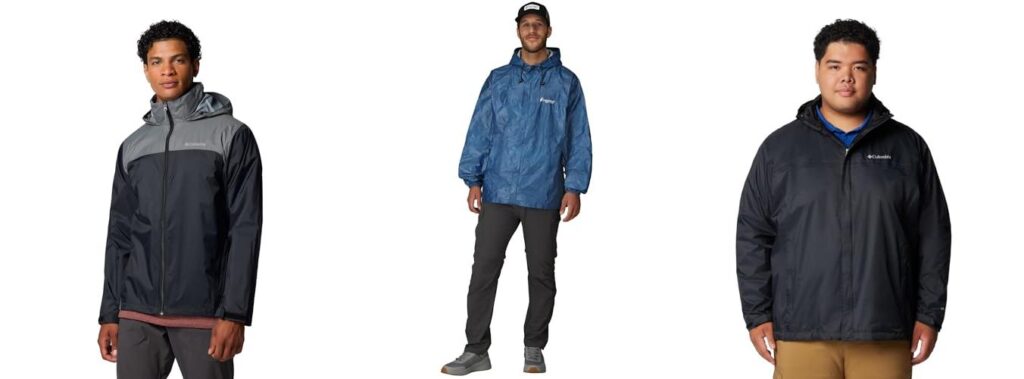 Lightweight MenS Rain Jacket combined image