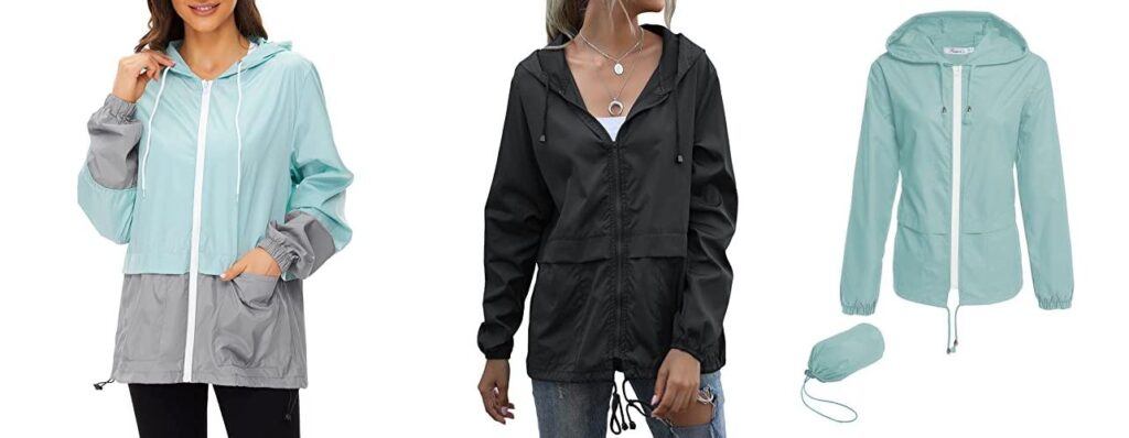 Lightweight Rain Jacket Womens combined image