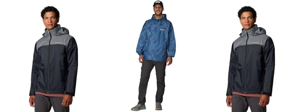 MenS Lightweight Rain Jacket combined image 1