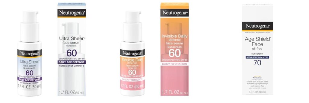 Neutrogena Sunscreen For Under Makeup combined image