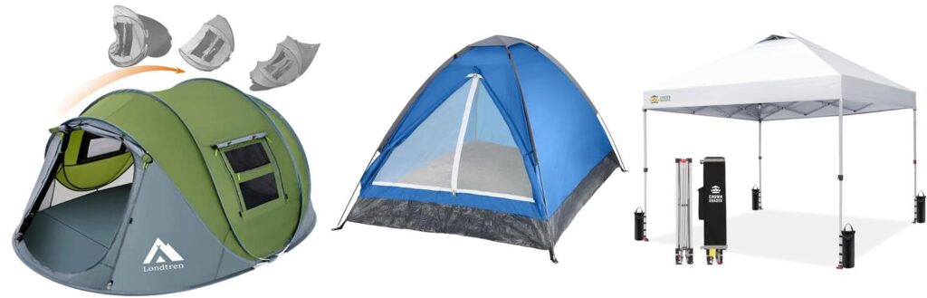 Pop Up Tent For Camping combined image