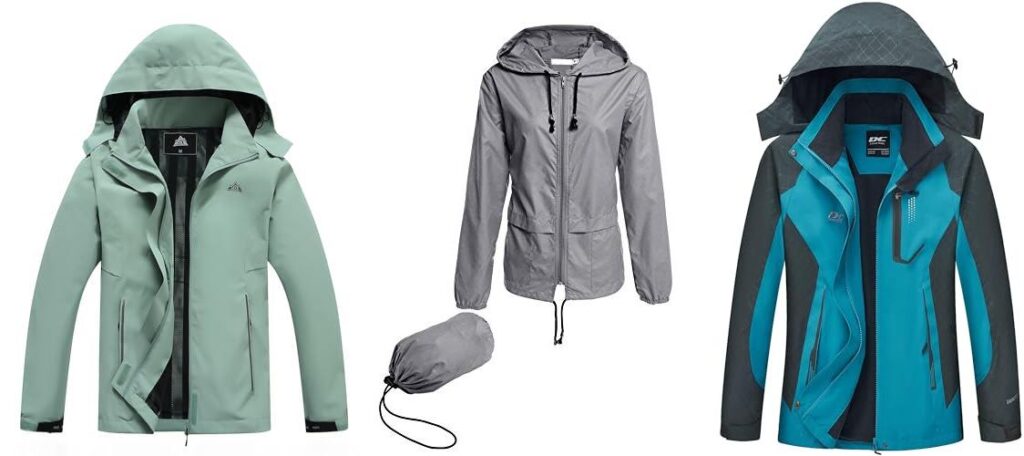 Rain Jacket For Hiking WomenS combined image
