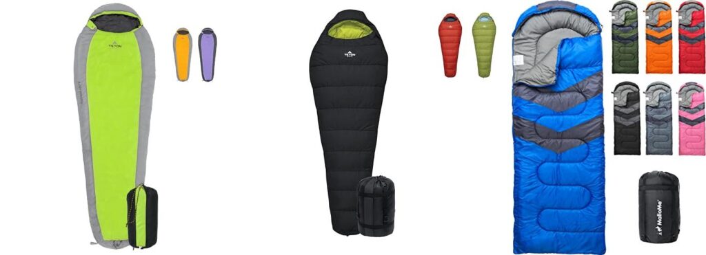 Sleeping Bags For Backpacking combined image