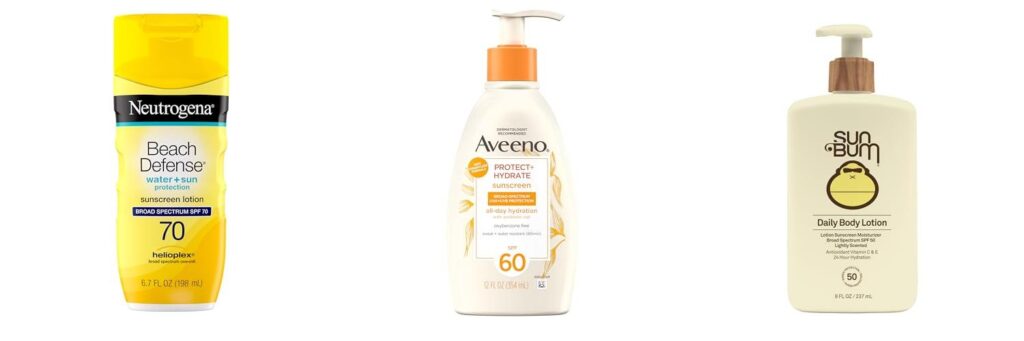 Sunscreens For Body combined image
