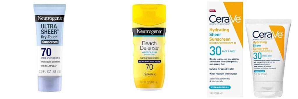 Sunscreen For Face And Body combined image